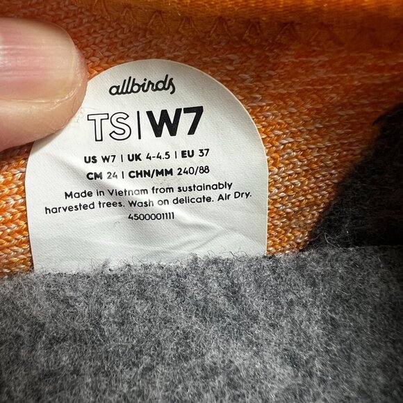 Allbirds Womens Tree Skipper Sol Lace-Up Casual Shoe Size 7 Orange - Picture 7 of 12